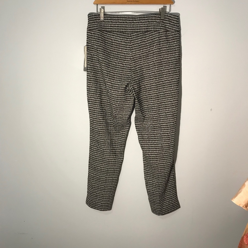 Zac & Rachel Black & White Houndstooth Slim Pants 12 - Picture 3 of 7